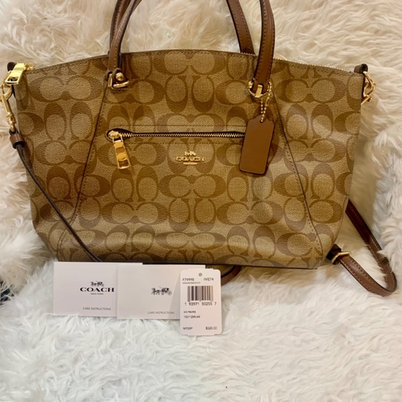 Coach Prairie Satchel In Signature Canvas - Picture 13 of 14